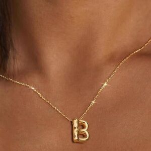 BRAND NEW, STILL IN THE PACKAGE Trendy Bubble Initial Charm and Necklace